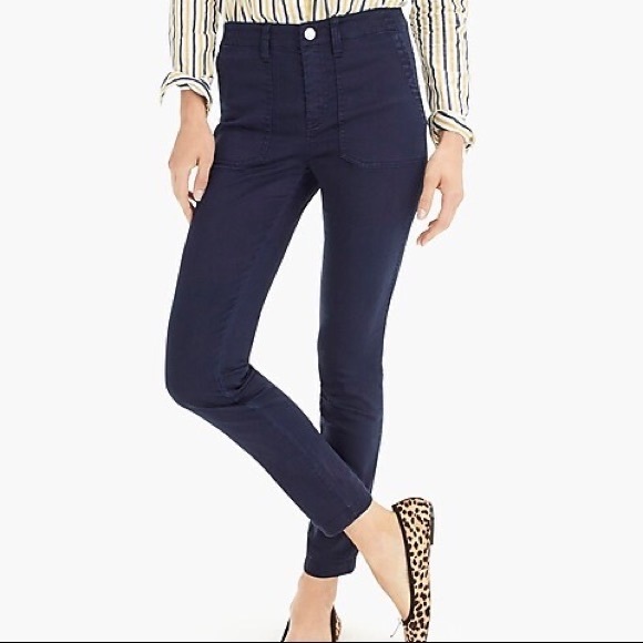 J. Crew Navy 9" Cargo Toothpick Pant Size 26 NWT - Picture 1 of 4